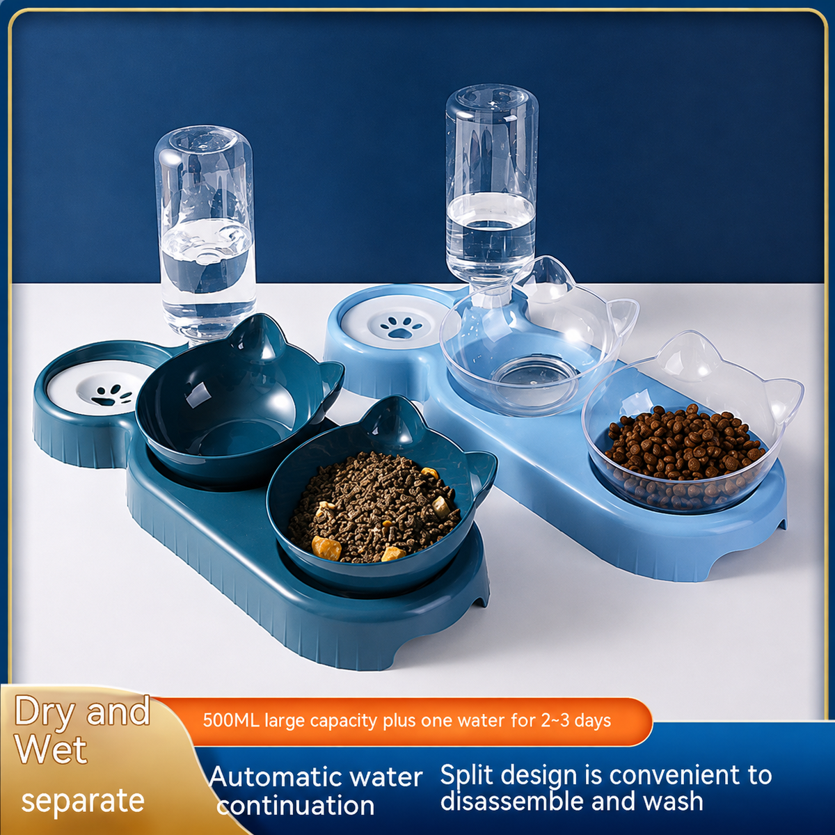 Anti-Tip Cat Bowl Feeder