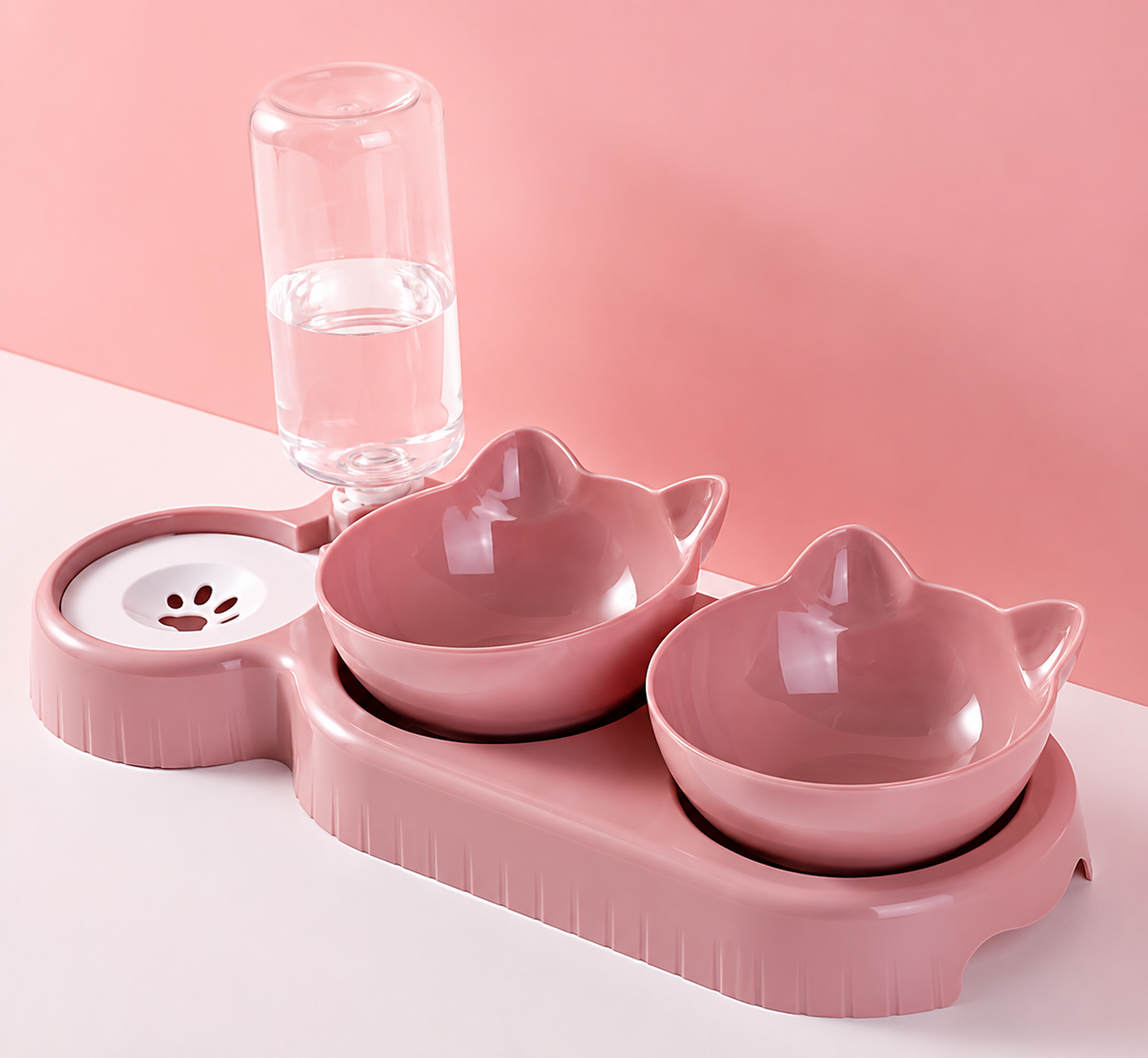 Anti-Tip Cat Bowl Feeder